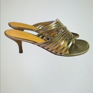 Loft Gold Strappy Heels for Women